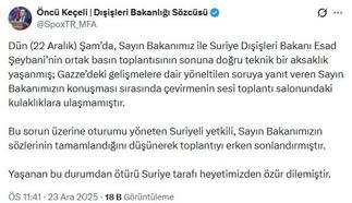 Dışişleri Sözcüsü Keçeli: Şam’daki toplantı teknik aksaklık nedeniyle erken sonlandırıldı