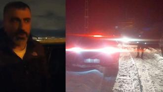 Kayseri'de kar yağışı sonrası otomobilde mahsur kalan 2 kişi kurtarıldı