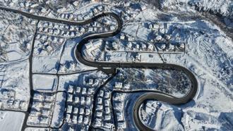 Kayseri'de kar, seyrine doyumsuz manzara oluşturdu