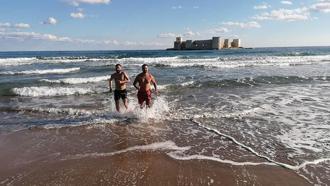 Mersin’de aralık sonunda deniz keyfi