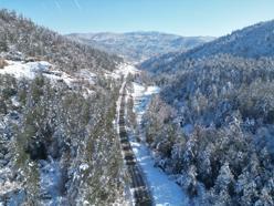 Küre Dağları Milli Parkı'ndan kar manzarası