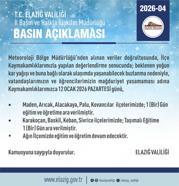 Elazığ’da eğitime kar engeli