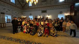 Samsun'da sömestr tatilinde çocuklar camide eğlendi