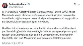 İletişim Başkanı Duran: CHP grubunun sorumluluktan uzak yaklaşımını kınıyorum