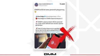 DMM: 'CİMER’de 90 bin kişinin görev yaptığı' iddiası doğru değildir