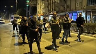 Tekirdağlılar bando takımı ile sahura kalktı
