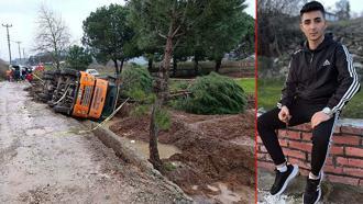 Beton mikseri ağaçların üzerine devrildi; 1 ölü, 1 yaralı