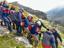 5 metre yükseklikten düşen üniversite öğrencisi kurtarıldı