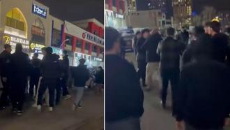 Başakşehir'de iftarın ardından iki grup arasında çıkan kavga kamerada