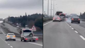 Tuzla’da sıkıştırdığı otomobile çarptı; sürücüyü darbeden çekici şoförü yakalandı