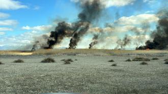 Sultan Sazlığı Milli Parkı'nda yangın