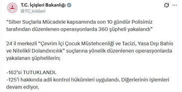 24 ilde 'siber suç' operasyonu; 162 tutuklama