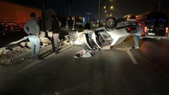 Kütahya’da takla otomobilin sürücüsü yaralandı