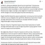 TBMM Başkanı Kurtulmuş: Mescid-i Aksa'nın kapılarına kilit vurmak, açık bir saldırıdır