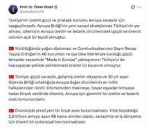 Bakan Bolat: 'Made in Europe' yaklaşımı önemli bir kazanım oldu