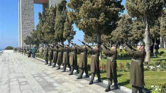 Şehitler Abidesi'ndeki 18 Mart törenlerinin genel provası yapıldı