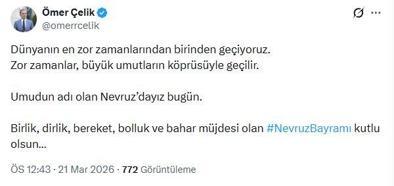 AK Parti'li Çelik'ten 'Nevruz Bayramı' mesajı