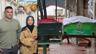 Kazada ölen 1 günlük sözlü çift, yan yana toprağa verildi