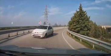 Ters yönde ilerleyen otomobilin sürücüsüne ceza