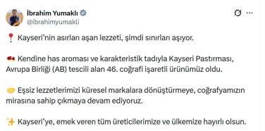 Kayseri pastırmasına AB'den coğrafi işaret tescili