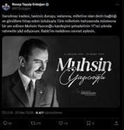 Cumhurbaşkanı Erdoğan, Muhsin Yazıcıoğlu'nu andı