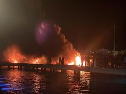 Bodrum'da 7 motoryatın battığı marinadaki yangına ilişkin bilirkişi incelemesi başlatıldı