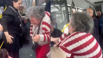 Bursa'da belediye otobüsündeki 'yer' kavgası kamerada