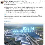 Bakan Yumaklı: Amasya Suluova Besi Organize Tarım Bölgesi 1500 kişiye istihdam sağlıyor