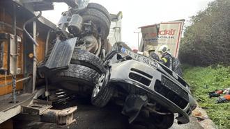 TEM’de 2 TIR, tanker ve otomobil çarpıştı: 2 ölü