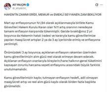 Memur-Sen Genel Başkanı Yalçın: Memur ve emekli seyyanen zam bekliyor