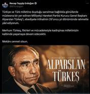 Cumhurbaşkanı Erdoğan, Türkeş'i vefatının 29'uncu yılında andı