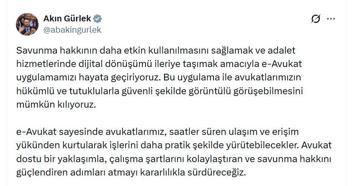 Adalet Bakanı Gürlek: e-Avukat uygulamamızı hayata geçiriyoruz