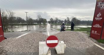 Edirne’de su seviyesi yükselen Tunca ve Meriç'te ‘sarı alarm’ uyarısı devam ediyor