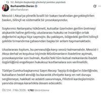 İletişim Başkanı Duran: Mescid-i Aksa’ya yönelik baskın, bilinçli ve sistematik bir provokasyondur