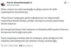 Bakan Memişoğlu: Tıbbi yardım yüklü TIR'larımız İran'a yola çıktı
