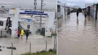 Hatay'da şiddetli yağış; yollar göle döndü, evleri su bastı