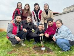 Özel eğitim öğrencileri fidan dikti