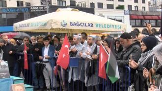 İsrail'in Filistinli mahkumlar hakkında aldığı idam kararı Bağcılar'da protesto edildi