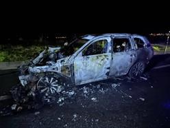 Edirne’de seyir halindeki otomobil yandı