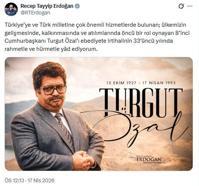 Cumhurbaşkanı Erdoğan, 8'inci Cumhurbaşkanı Özal'ı andı