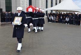 Kanserden hayatını kaybeden polis memuru için uğurlama töreni