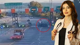 Patoloji asistanı Beyza'nın öldüğü kaza kamerada