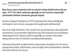 DMM: PTT sistemlerinde herhangi bir veri sızıntısı tespit edilmedi