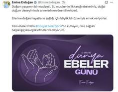 Emine Erdoğan'dan 'Dünya Ebeler Günü' paylaşımı