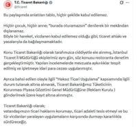 Bakanlıktan zincir restoranda ayrımcılık iddiasına idari para cezası