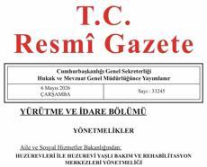 Huzurevleri ile Huzurevi Yaşlı Bakım ve Rehabilitasyon Merkezleri Yönetmeliği Resmi Gazete’de
