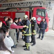 Özel Eğitim Uygulama Okulu öğrencilerine yangın güvenliği eğitimi verildi