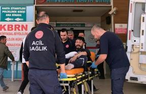 Demir sac kesimi yaparken parçalanan spiral taşı ile yaralandı