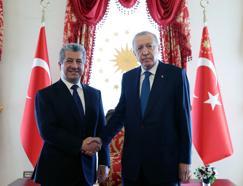 Cumhurbaşkanı Erdoğan, Irak Kürt Bölgesel Yönetimi Başbakanı Mesrur Barzani'yi kabul etti