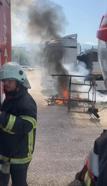Osmaniye’de elektrikli motosiklet yandı